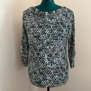 Ann Taylor Misses Large Print Knit Top